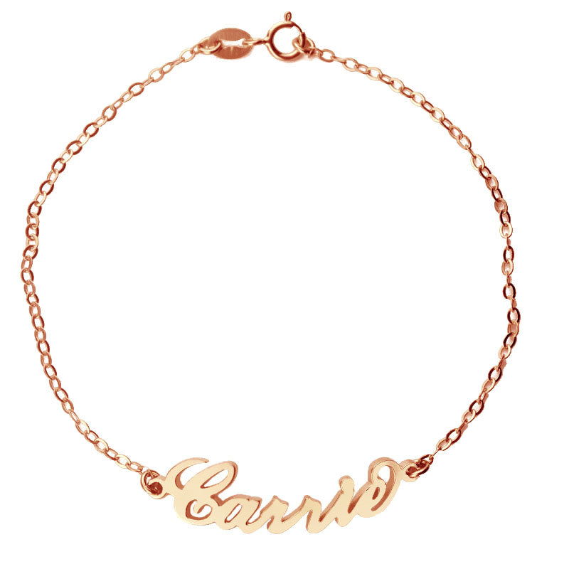 Personalized Sterling Silver Carrie Name Bracelet