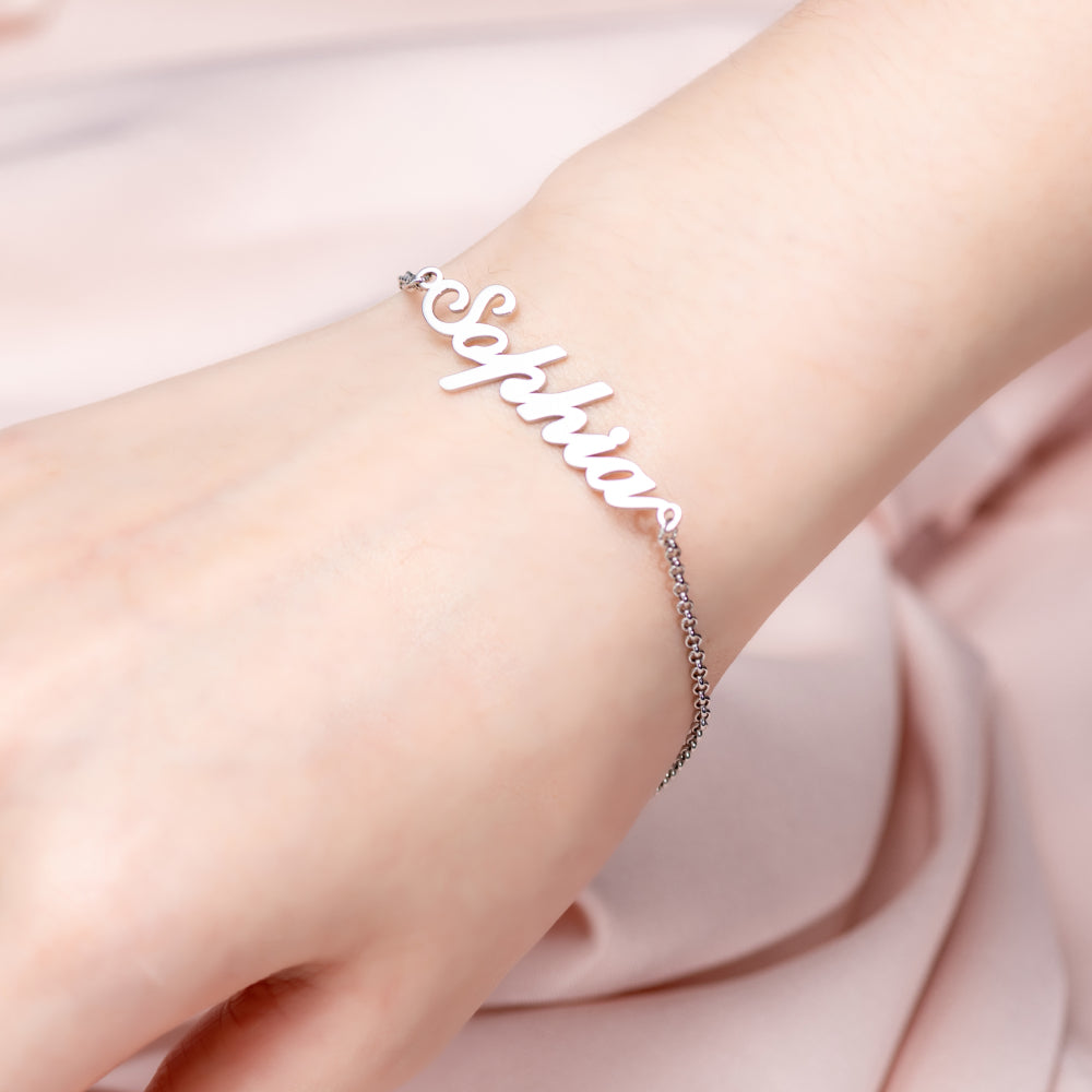 Personalized Sterling Silver Carrie Name Bracelet