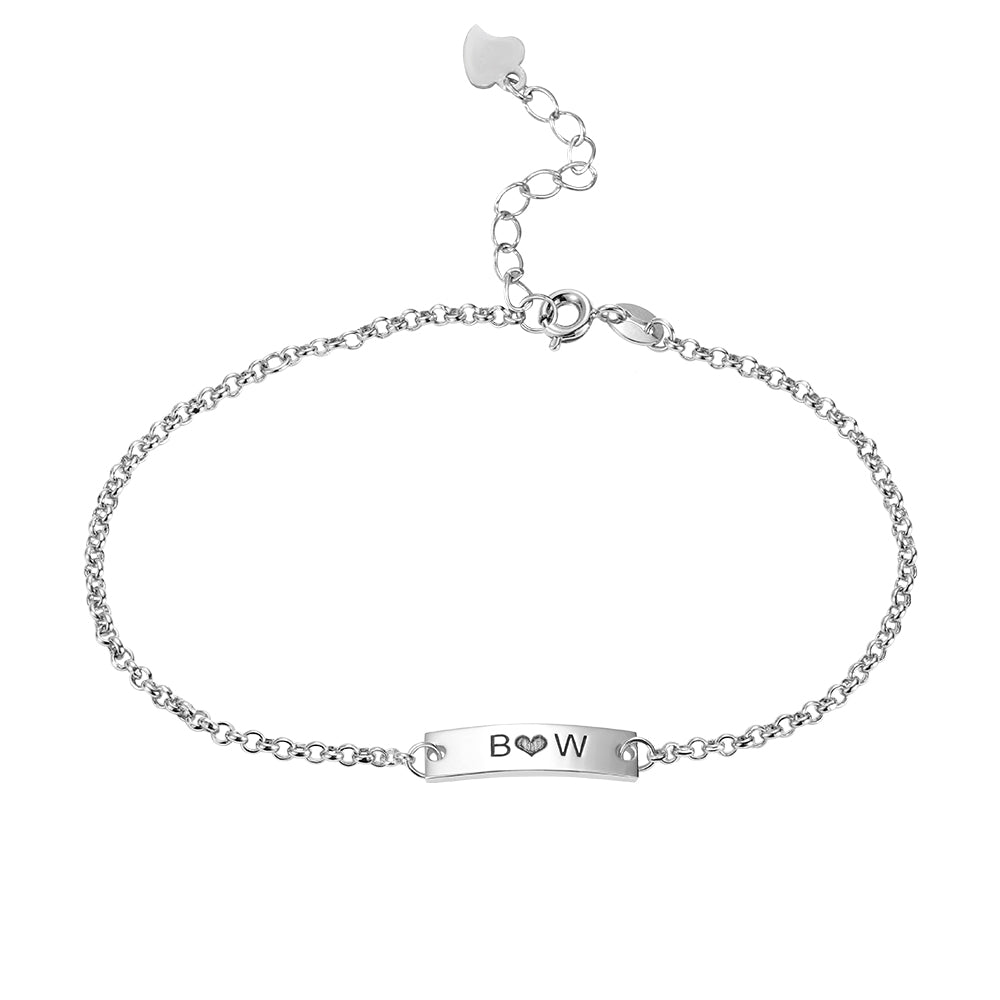 Personalized Bar Anklet-Sterling Silver 925