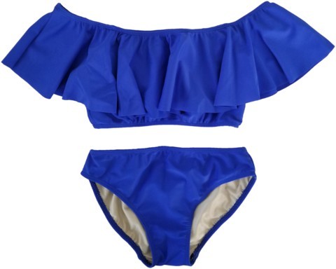 KIDS RUFFLE TWO PIECE BATHING SUIT