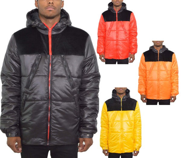 MENS PADDED BUFFLE PUFFER JACKET