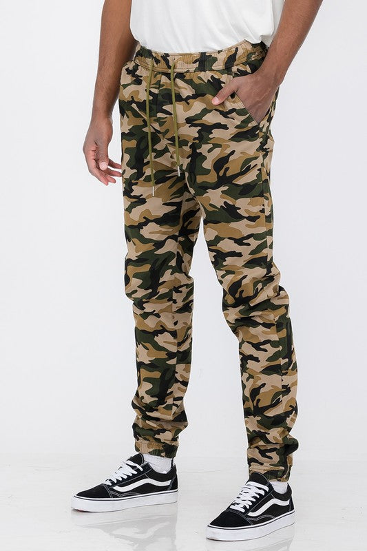 Weiv Mens Solid Stretch Cargo Jogger