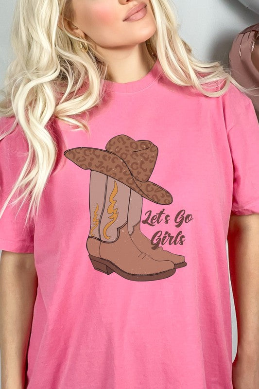 Let's Go Girls Cowgirl Boots Comfort Colors PLUS