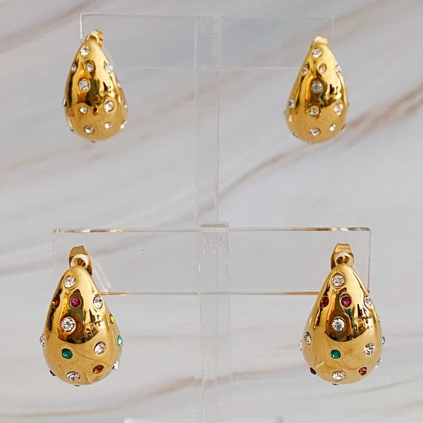 So Chic Jeweled Teardrop Earrings