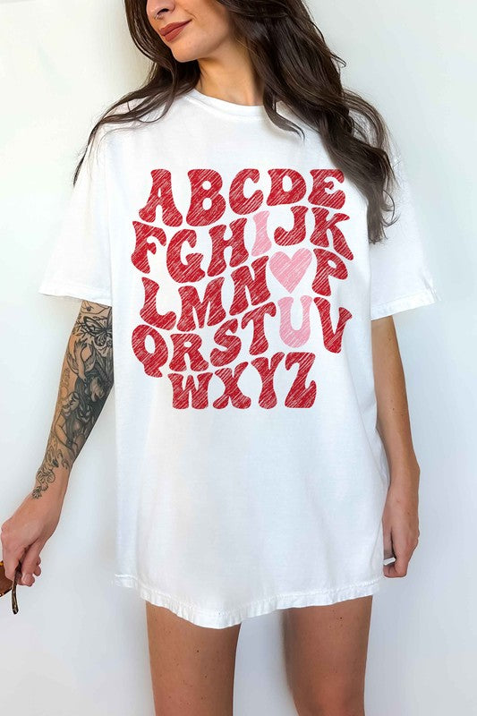 ABCD I LOVE YOU OVERSIZED TEE