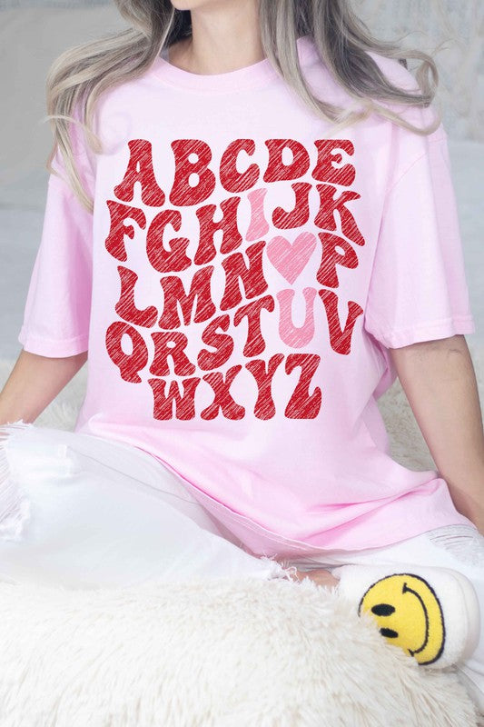 ABCD I LOVE YOU OVERSIZED TEE