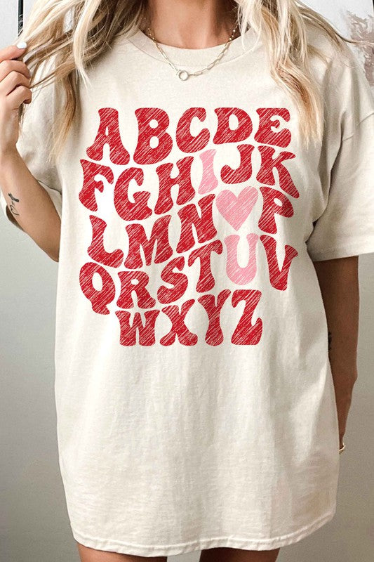 ABCD I LOVE YOU OVERSIZED TEE