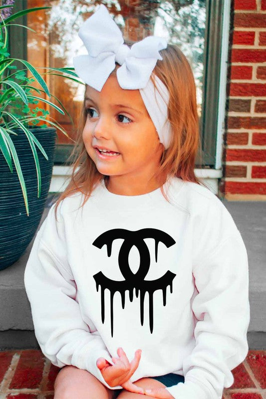 Fancy Dripping Kids Fleece Sweatshirt