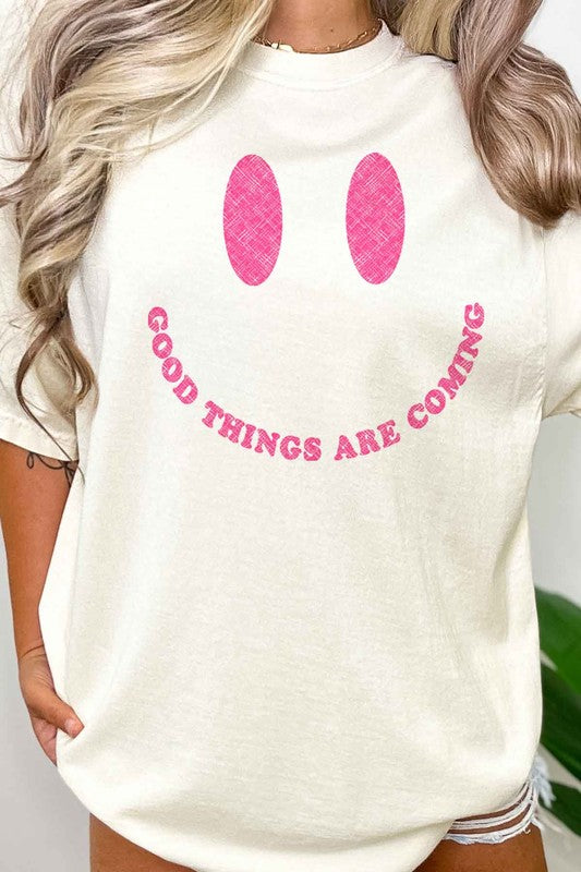 GOOD THINGS ARE COMING OVERSIZED TEE