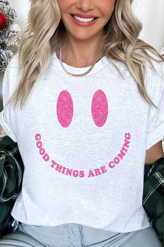 GOOD THINGS ARE COMING OVERSIZED TEE