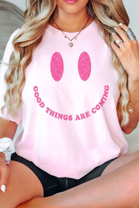 GOOD THINGS ARE COMING OVERSIZED TEE