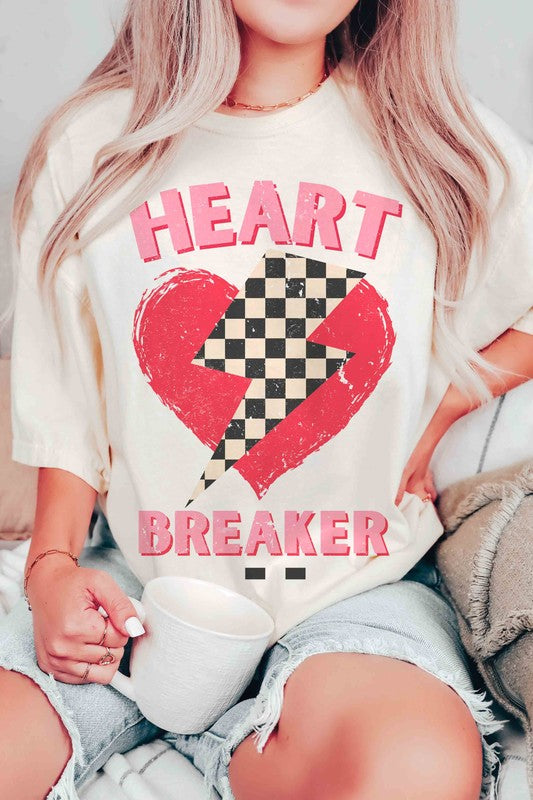 CHECKERED LIGHTNING HEARTBREAKER Graphic T-Shirt