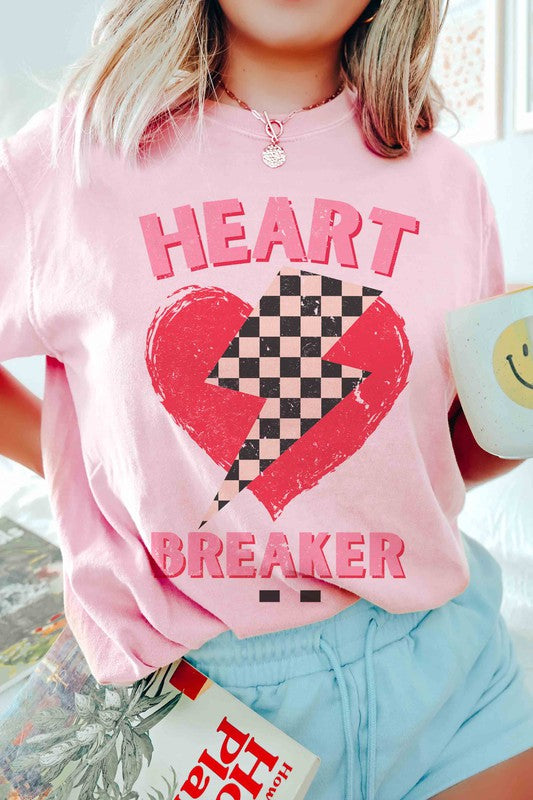 CHECKERED LIGHTNING HEARTBREAKER Graphic T-Shirt