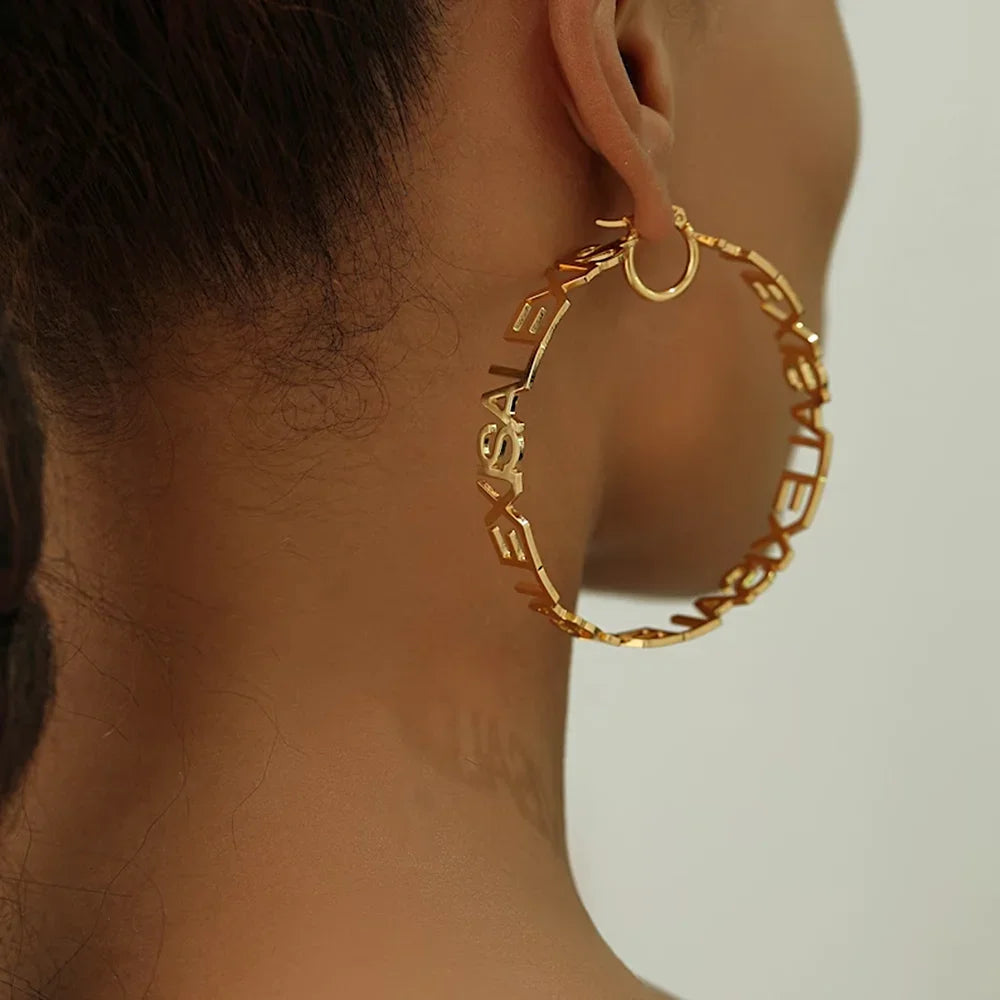 Customized Big Hoop Earrings