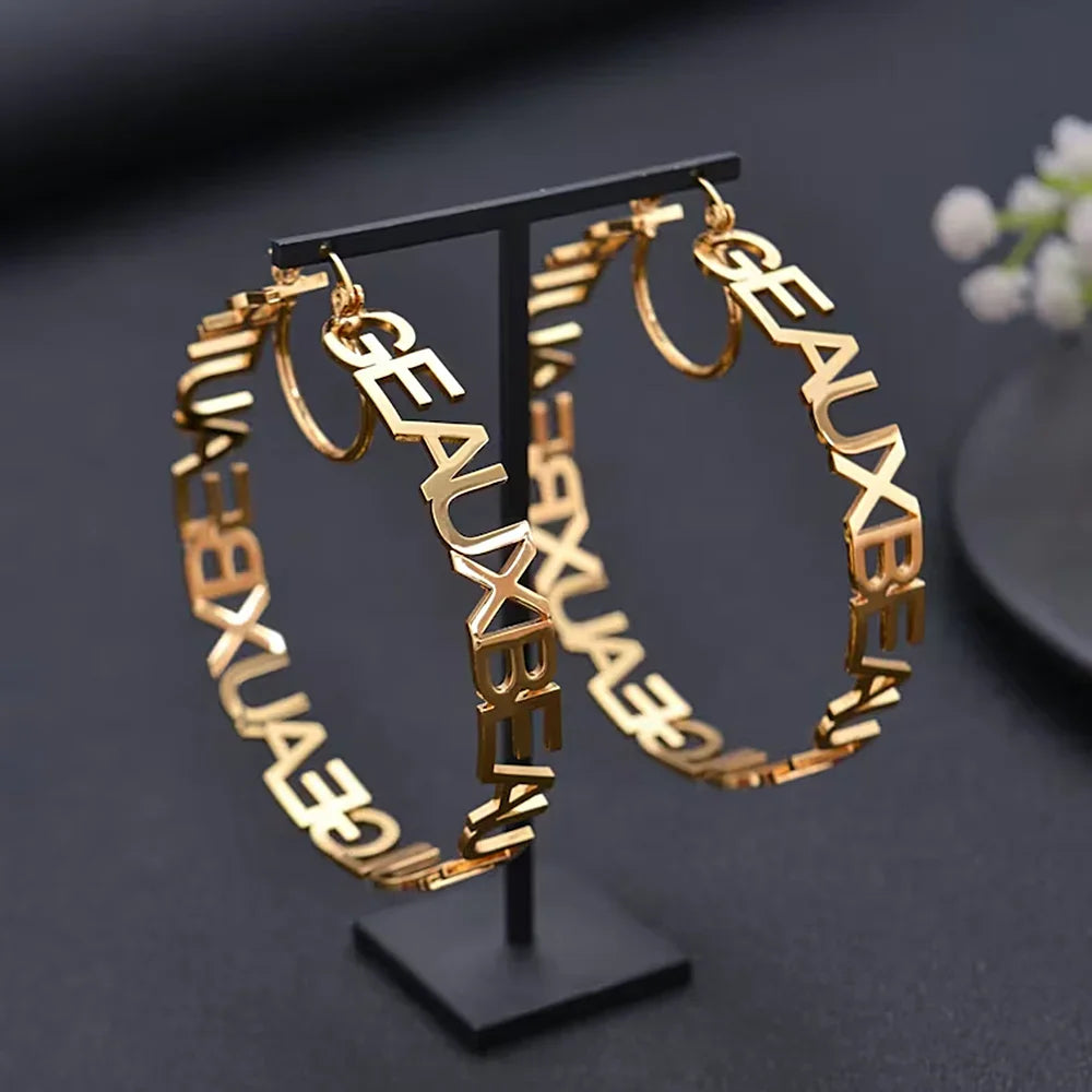 Customized Big Hoop Earrings